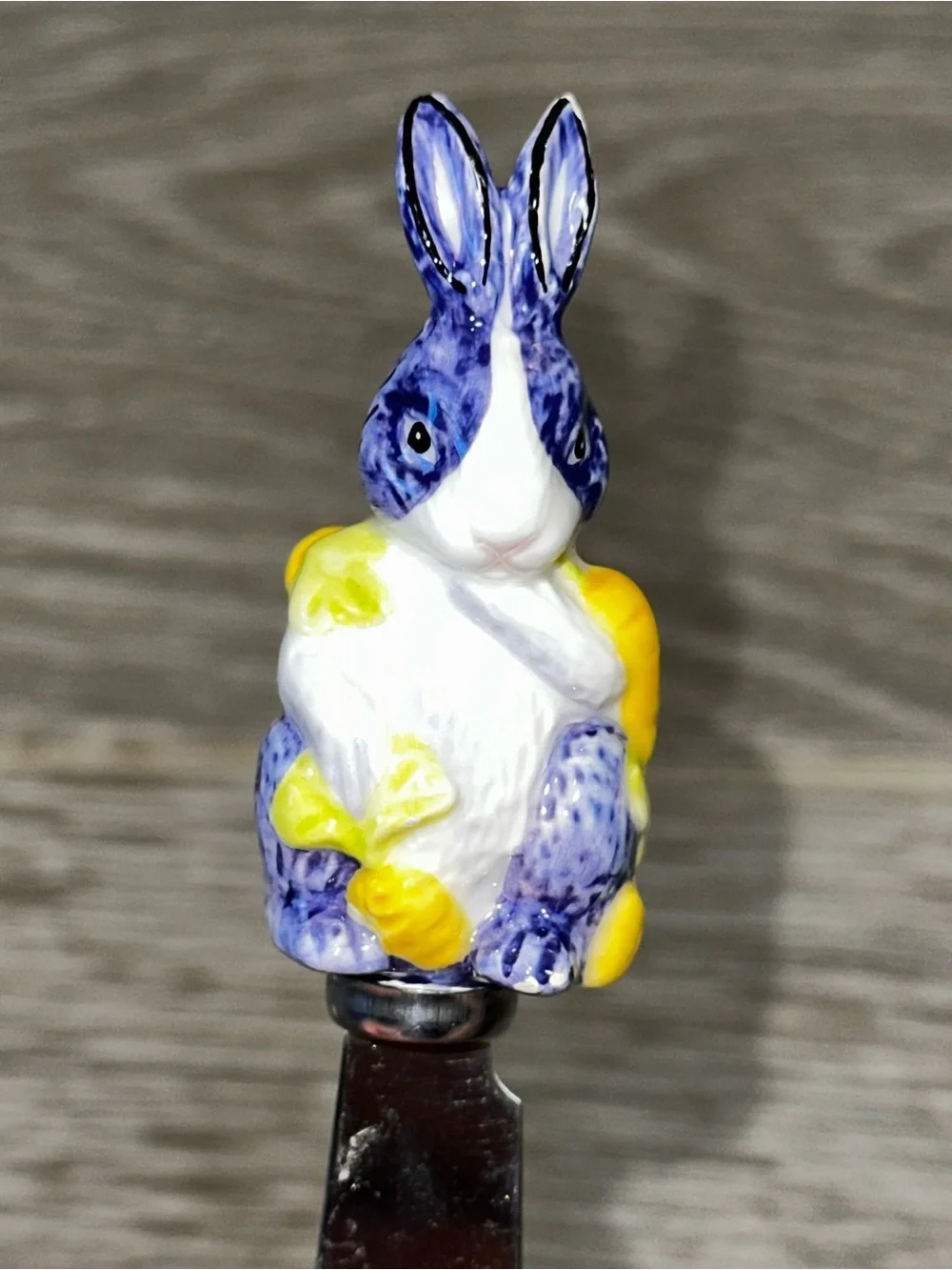 Easter Bunny Cheese Butter Spreaders Set/4 Basket Eggs Handles Stainless Steel